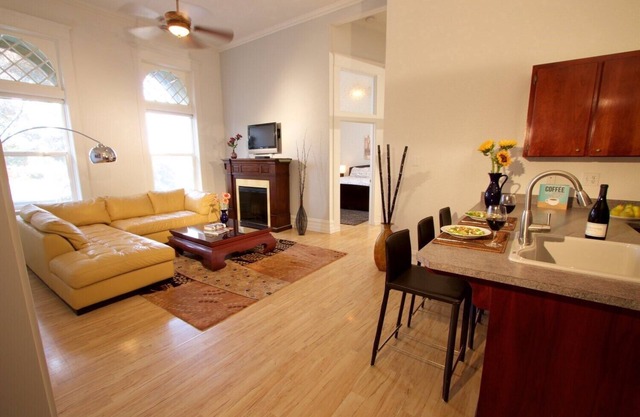 Four — King Bed, Historic Downtown Apartment in Nicely Appointed Building on Main Street