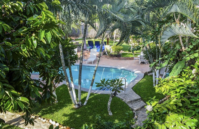 Fresh & bright suite, private kitchen, amazing garden view, walk to beach, yoga