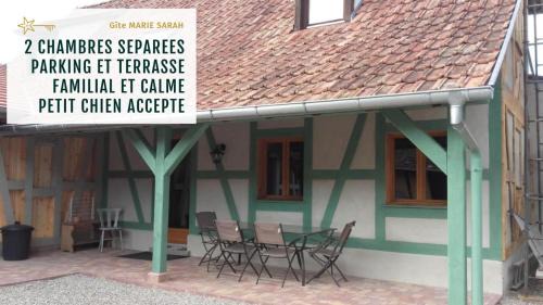 Gîte chez Marie-Sarah petite maison calme parking