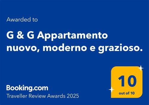 G & G Appartamento nuovo, moderno e grazioso.
