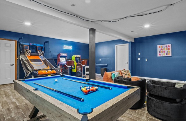 Game Room Hot Tub Fire Pit Playset Grill