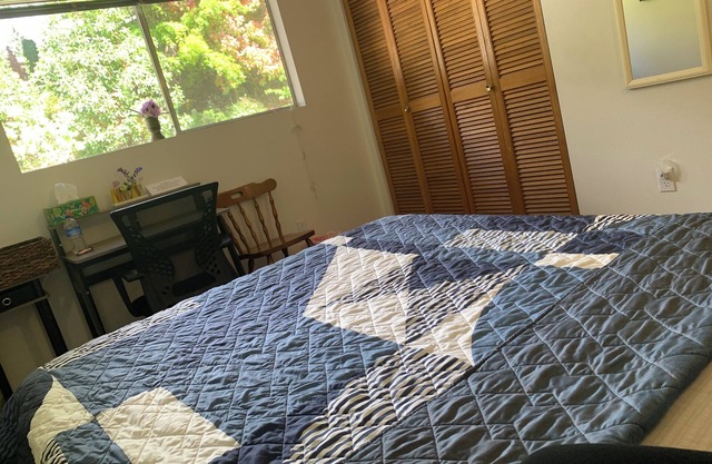 GardenView queen size bedroom of my single house