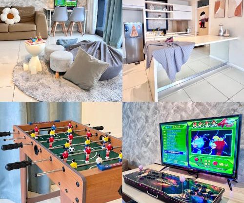 Gathering 13-15pax Kids Friendly Near to SunwayPyramid 3R3B Soccer Table, Game Console, 5G WiFi Android Projector, Board Games 华人房东