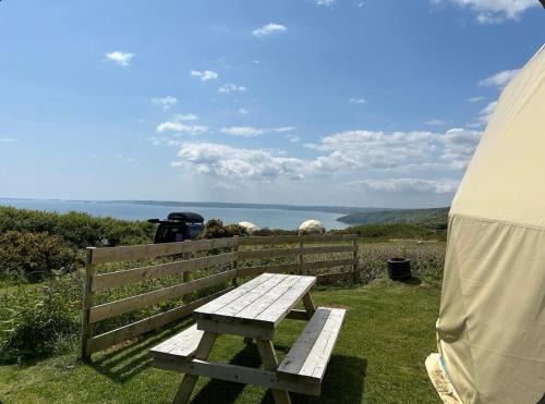 Geodome Glamping with sea views near Pendine