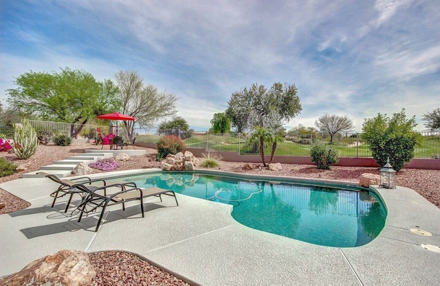 Gorgeous! Golf Course Lot! Heated Pool! City Lights View!