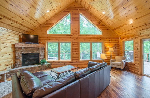 Gorgeous pet friendly property with 3 BR/3 BA cabin, multipule private acres, and a pond