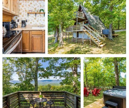 Great Views! A-Frame w Hot Tub, Grill & Fire Pit