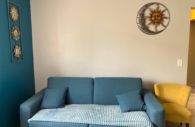 Ground floor apartment in detached house.