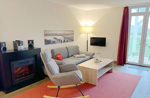 Hübsche, Strandnahe Ferienwohnung mit Eigener Sauna und Terrasse mit Strandkorb
