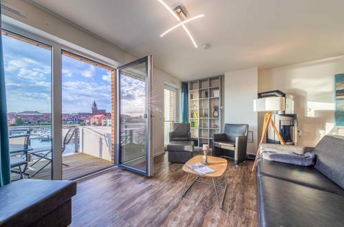Hafenflair- Apartment mit Balkon & Kamin in der Hafenresidenz