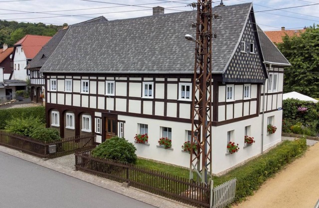 Half-timbered house on the Mandau
