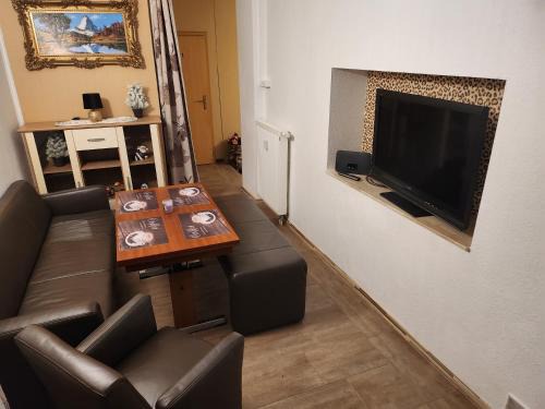 Halle, Bestes in Preis- Leistung- Lage, City, EG, 84 qm, SD, 1- 3 Doppelzimmer, extra für sie kostenlose TV Lounge extra Küche u Bad bis 6 Personen