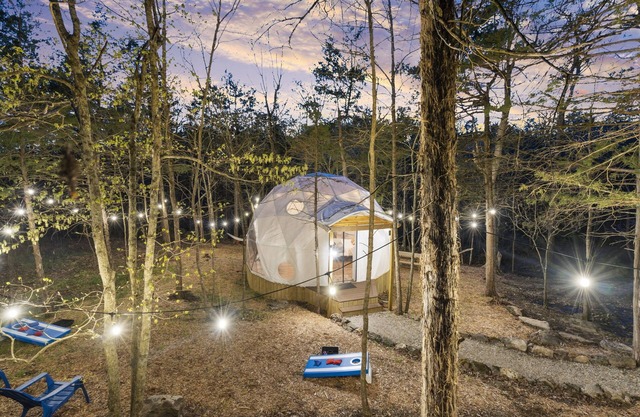Heated Dome | Private Hiking Trails | Campfires