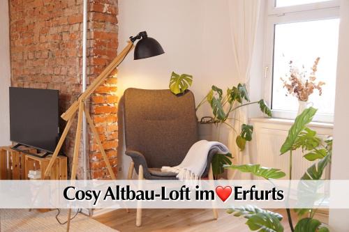 Helles Altbau-Loft mit Kingsize Bett, Smart-TV, etc
