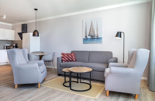 Helles Ferienapartment in Sonniger Süd-west-lage und nur 300 Meter zum Strand