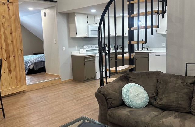 hief River Falls Cozy 2 Bdrm Condo: Loft Bedroom, River Views & Train Charm