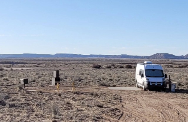 High desert camper with the South having views of the Petrified Forest