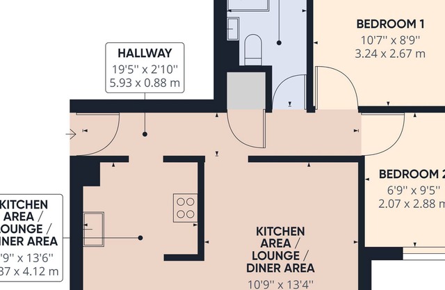 High Quality two bed apartment with balcony near the Trafford Centre