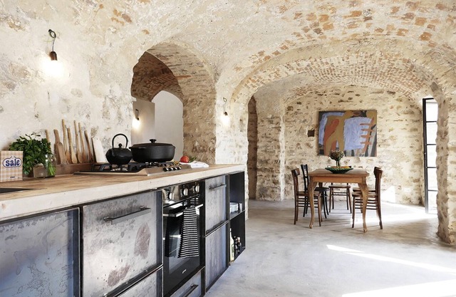Historic villa with garden in medieval village