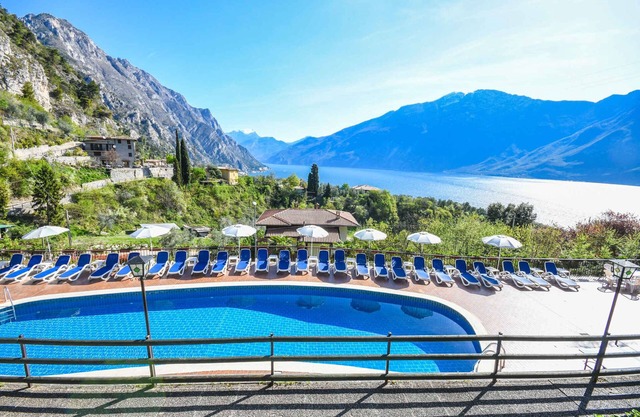 Holiday apartment with balcony or terrace, air conditioning and pool