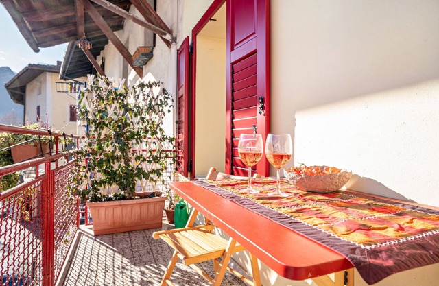 Holiday Apartment "Balconi Rossi Borgo Valsugana" with Mountain View, 2 Balconies & Wi-Fi