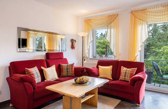 Holiday Apartment 'Tannenblick 6-1' with Shared Garden, Balcony and Wi-Fi