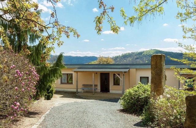Holiday home right in the heart of Saxon Switzerland with garden pool and amazing view