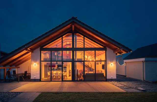 Holiday house Chalet 100 with private beach, sauna and fireplace!