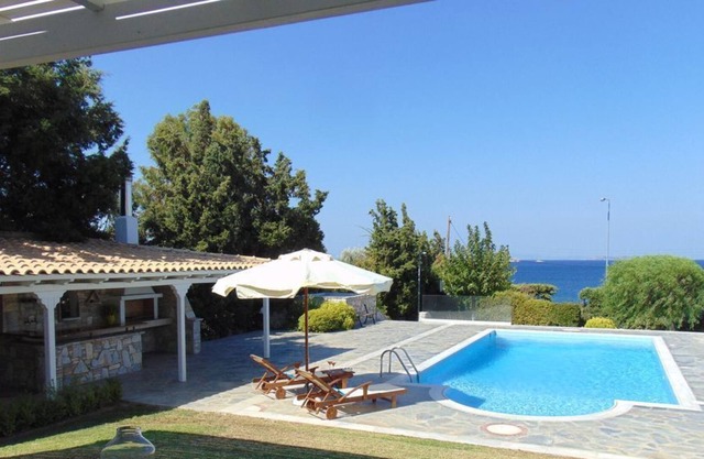 Holiday seafront villa with private pool