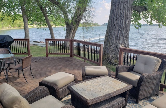 Home on Lake Madison with a dock and next to a boat ramp for easy lake access!
