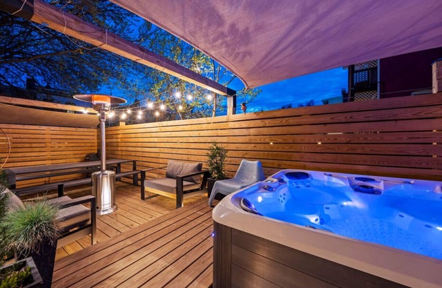 Hot Tub Oasis Giant Row House Historic