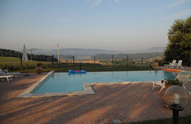 house in the Tuscan countryside with swimming pool