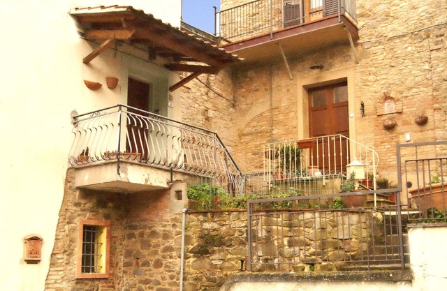house in the historic village in the Tuscan hills