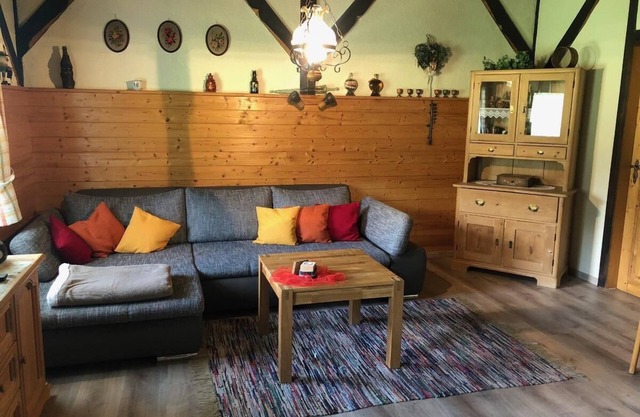 House on the mountain meadow with wood-burning stove