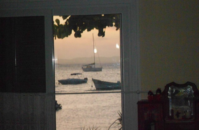 House with foot in the sand, panoramic view, beautiful sunset in point de Buzios.