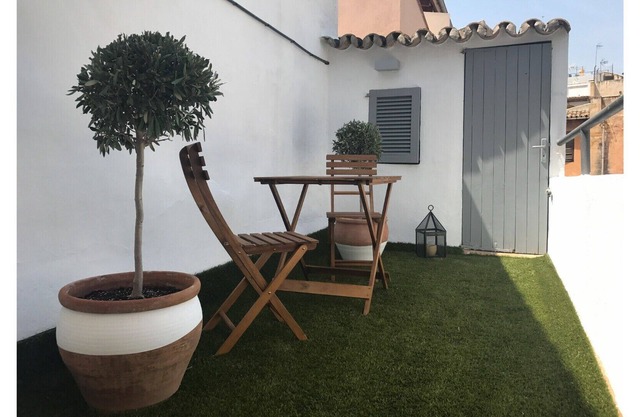 House with terrace old town