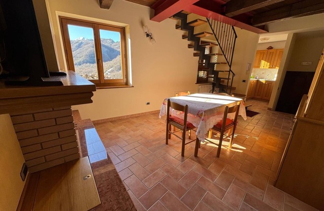 House with terrace inside the Sibillini Mountains National Park