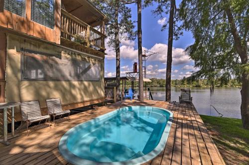 Houston Riverfront House with Deck and Private Dock!