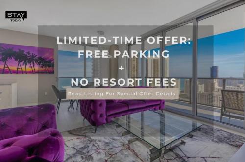 Hyde House - Luxury High Floor 2BR 2BA Apartment Suite with direct ocean view, roof top pool, resort amenities