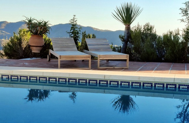 Ibizastyle Villa with magical views and pool, near the sea