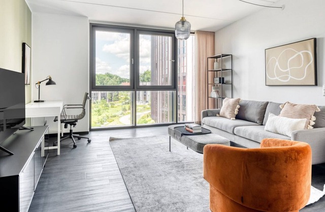Ideal Lyngby 1BR w/ Roof, Courtyard & W/D, nr Skovbrynet, by Blueground