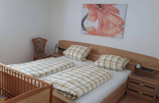 Idyllically Situated Holiday Apartment "Hermannshöhe FeWo 3" on the Farm with Balcony, Shared Garden, Playground, Terrace, Barbecue, Wi-Fi & TV; Parking Spaces Available