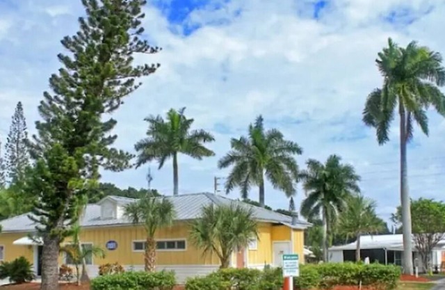 In a resort very close to the beach with heated pool hot tub