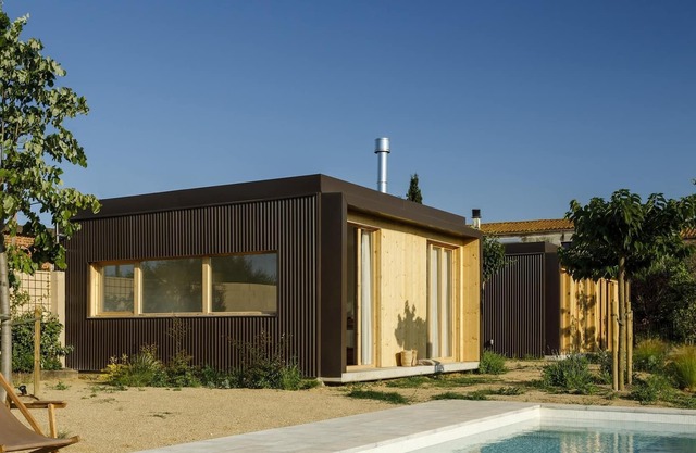Increíble casa modular con piscina