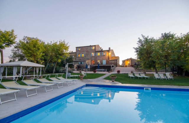 Indipendent Residence for 24 guests composed of 7 apartaments. Pool