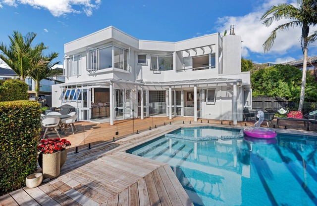 Inviting Pool in Private Backyard