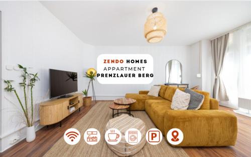 Japandi Apartment with Washer, Kitchen & Netflix near Schönhauser Allee