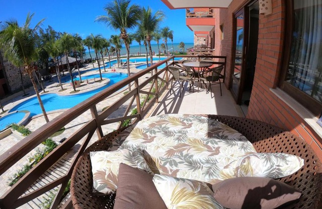 [Kariri 215] 46m², pé na areia, varanda vista mar!