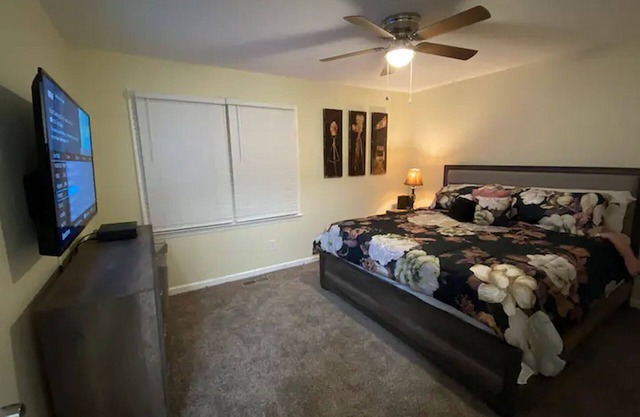 king and Queen 2-bedroom townhome near downtown Greensboro with WiFi, AC