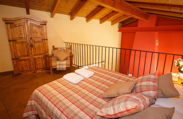 La Fragua is a beautiful little house with a gable roof built in stone and wood
